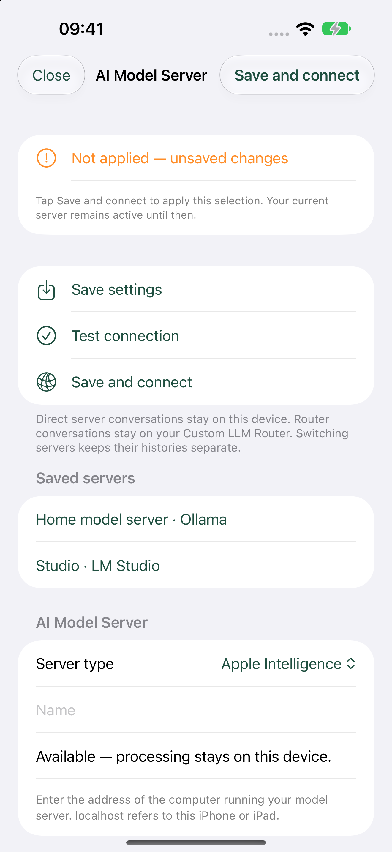 Artfull AI Apple Intelligence settings